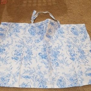 Hand made nursing cover blue toilet print